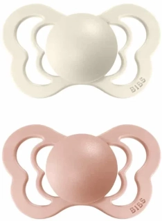 BIBS Couture Ortodontický dudlík z přírodního kaučuku 2ks 0-6m Ivory/Blush 