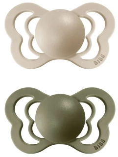 BIBS Couture Ortodontický dudlík z přírodního kaučuku 2ks 0-6m Vanilla / Olive