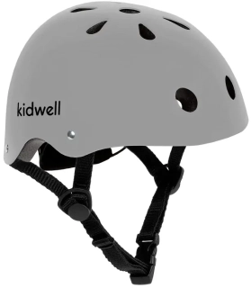 Cyklistická ochranná helma pro děti na kolo, kolečkové brusle a koloběžku vel. S od 48 do 52 cm - šedá grey KIDWELL