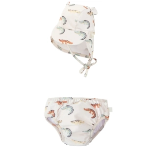 Sada kojenecké plavky + čepice s UPF50+ BIMBI CAIMAN 3-9m