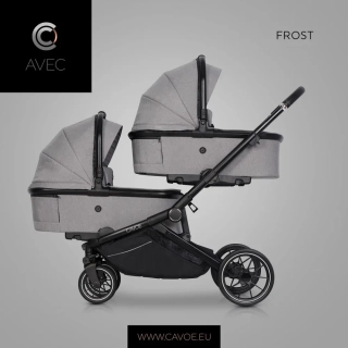 Kočárek pro dvojčata sourozenecký CAVOE Avec Frost
