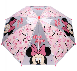 Deštník dětský Disney Minnie Mouse pruhledný s potiskem