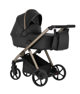 Travel system kočárek Paradise Baby RX 01 eco kůže černá