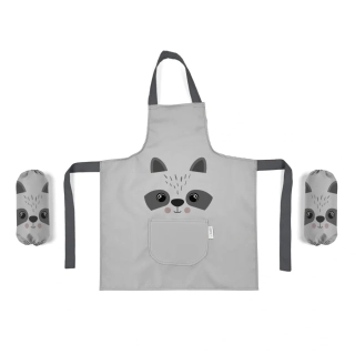 Dětská voděodolná zástěra Medvídek Mýval + rukávy