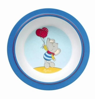 Melaminová miska baby mistička se silikonem LOLO LOMBARDO - NOVÝ DESIGN (15,5 cm) sigikid