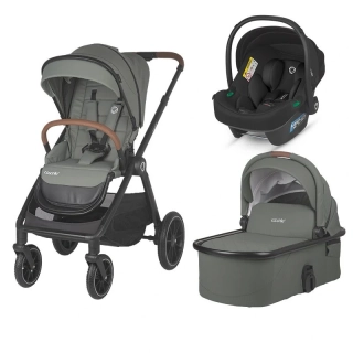 Kočárek Coccolle ASPEN 2v1 travel system moss green + autosedačka 0-13kg KNOX