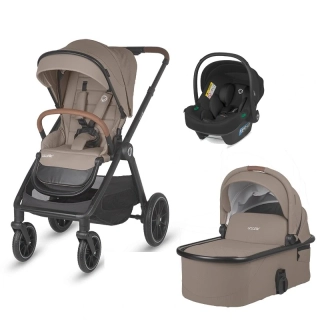 Kočárek Coccolle ASPEN 2v1 travel system sand beige + autosedačka 0-13kg KNOX