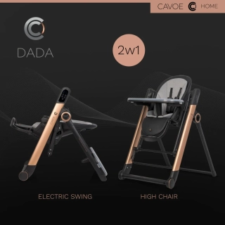 Elektrické houpátko a jídelní židlička Cavoe Dada Meteorite 2v1