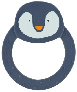 Kousátko ze 100% přírodního kaučuku Mr. Penguin - tučňák - modrý