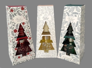 Difuzer + vonná svíčka v dárkovém balení VÁNOČNÍ