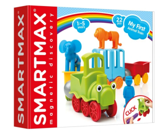 Magnetická stavebnice SmartMax - Muj první vláček se zvířátky 
