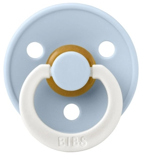 Dudlík z přírodního kaučuku - 6-18m 1ks  Baby Blue noční - BIBS Colour 