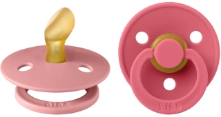 Dudlíky z přírodního kaučuku anatomický - 0-6m 2ks Fossil Grey / Mauve BIBS Colour 