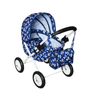 Mini kočárek pro panenky skládací Jasmine Kids M01 Fialka