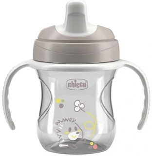 CHICCO Hrneček Training s držadly grey, 6m+_bez bpa