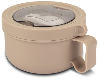 Kulatá nerezová dóza na potraviny NAVA "We Care", 850ml grey