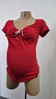 Těhotenská móda - Triko červené vel. 40-42 Mami Fashion