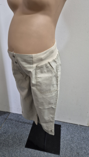 Těhotenská móda - Těhoteské 3/4 kalhoty s podporou bříška a gumou vel.44 