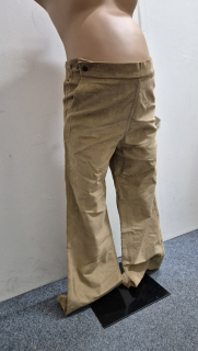 Těhotenská móda - těhotenské kalhoty s gumou v bříšku nastvitelne bezove jeans vel. 36