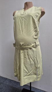 Těhotenská móda - Těhotenské zelenkavé šaty Bosman vel.40 nastavitelné  na bříško