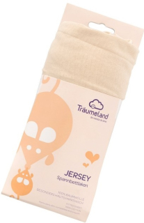 TRÄUMELAND prostěradlo Jersey UNI – Beige (120x60 / 140x70 cm)