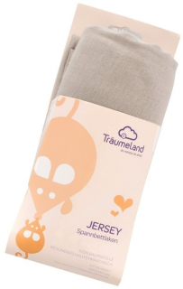TRÄUMELAND prostěradlo Jersey UNI – Anthrazit (120x60 / 140x70 cm)
