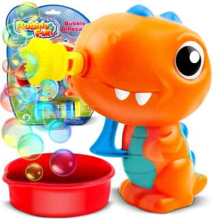 Bublifuk stroj na výrobu mýdlových bublin Dinosaurus oranžovy