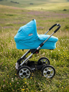 PŮJČOVNA - Hluboký kočárek Baby BOOM modrý