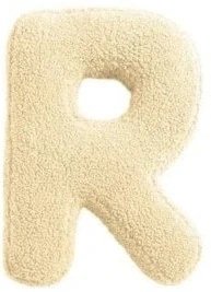 MEALINI Plyšové písmeno Krémové R