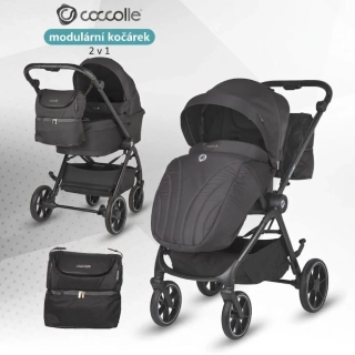 Kočárek Coccolle Serry 2v1 travel system Jat Black