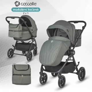 Kočárek Coccolle Serry 2v1 travel system Moss green