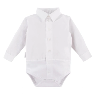 Chlapecké košilové body s límečkem CEREMONY bílé vel.62