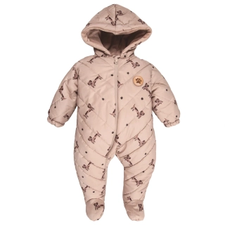 Kojenecká prošívaná zimní kombinéza béžová Puppy&Playtime vel.62