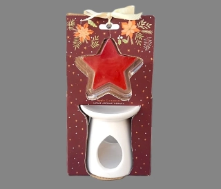 Dárková sada Aroma lampa + VÁNOČNÍ vosk - Jablko se skořicí