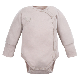 MERINO celopropínací body béžové vel. 56/62