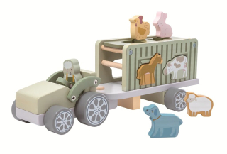 Toys Kostky skládací věž se zvířátky Farma