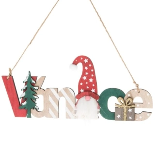 Dřevěná závěsná dekorace - Vánoce
