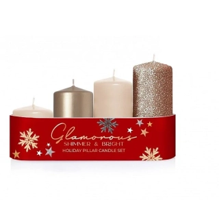 Adventní sada svíček Glamours cappuccino (4ks)