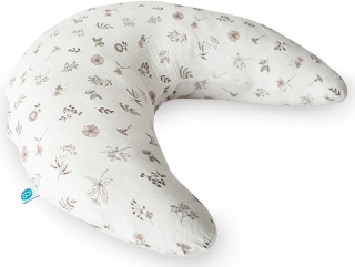 Multifunkční kojicí polštář CEBA BABY Huggy  (150x60x37) Basic Mušelín Small Twigs