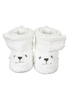 Hřejivé Dětské Capáčky Medvídek Ecru s Mikrofleecem vel. 15/16