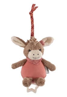 Hudební Hračka Oslík Emmily – Textilní, Uklidňující Melodie (19 cm)