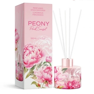 Aroma difuzér s tyčinkami Peony Pink Sunset, 100 ml