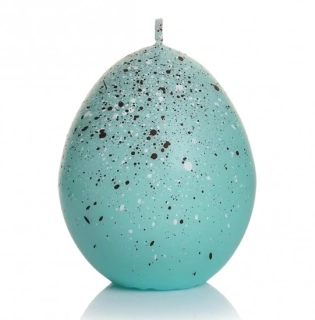Svíčka vajíčko Egg in Spots – Stylová dekorace v tiffany provedení (70x100 mm)