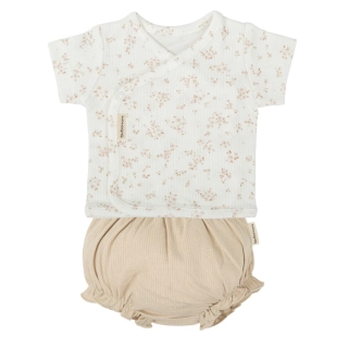 Letní bambusový komplet zavinovací tričko + kraťasy Bimbidreams Anais  0-1m