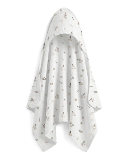 Mušelínová osuška s kapucí Albero Wild flowers (80x80 cm)