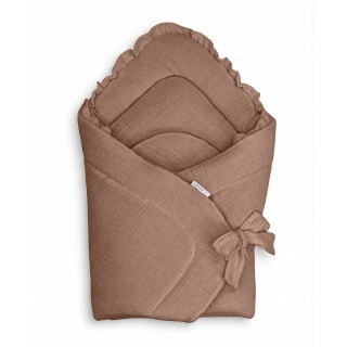 Novorozenecká mušelínová zavinovačka Albero hnědá