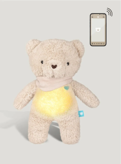 MyHummy Medvídek beige 7 v 1 s lampičkou a APP