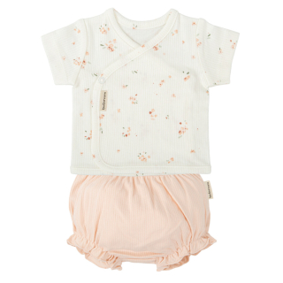 Letní bambusový komplet zavinovací tričko + kraťasy Bimbidreams Monet  0-1m