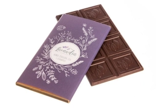 BIO Hořká vegan čokoláda s 72% LEVANDULÍ