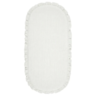 Bavlněná podložka proti pocení do hluboké korby kočárku Bimbidreams bílá